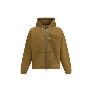 Dsquared² Patched Detail Hoodie Men Brown Sweaters